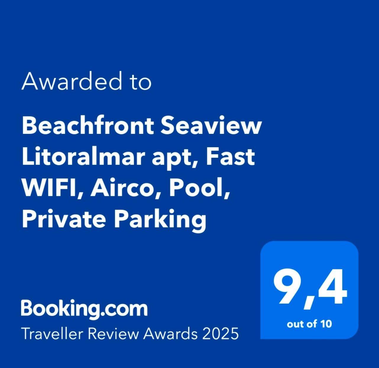 Beachfront Seaview Litoralmar Apt, Fast Wifi, Airco, Pool, Private Parking 포티마오 외부 사진